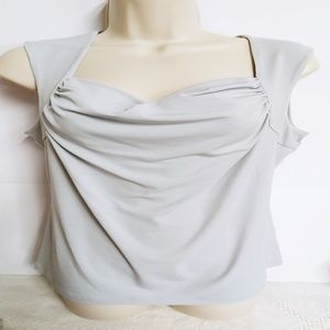 Jones Studio Size Large gray tank ruched cami new